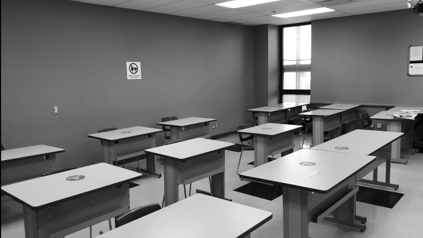 Salle de classe non rénovée